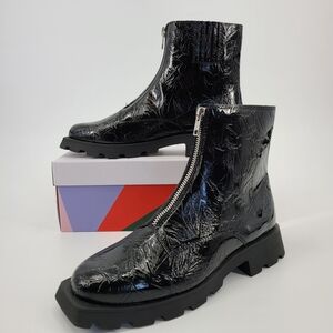 Katy Perry Distressed Black Ankle Boots